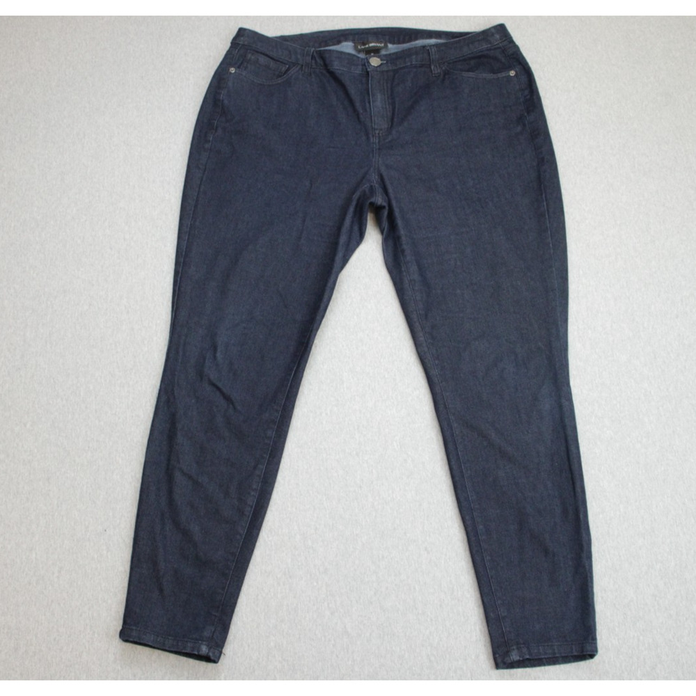 Lane Bryant Jeans Womens Size 20 Blue Cotton Blend Stretch Skinny Dark Wash